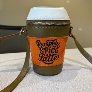 Mad Engine Pumpkin Spice Latte Crossbody Bag Purse Halloween Fall Fine By Me